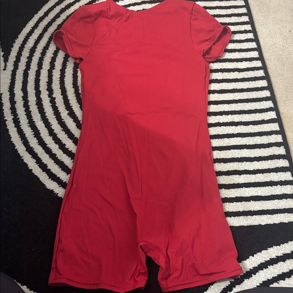 Red Workout Bodysuit - Picture 2 of 4